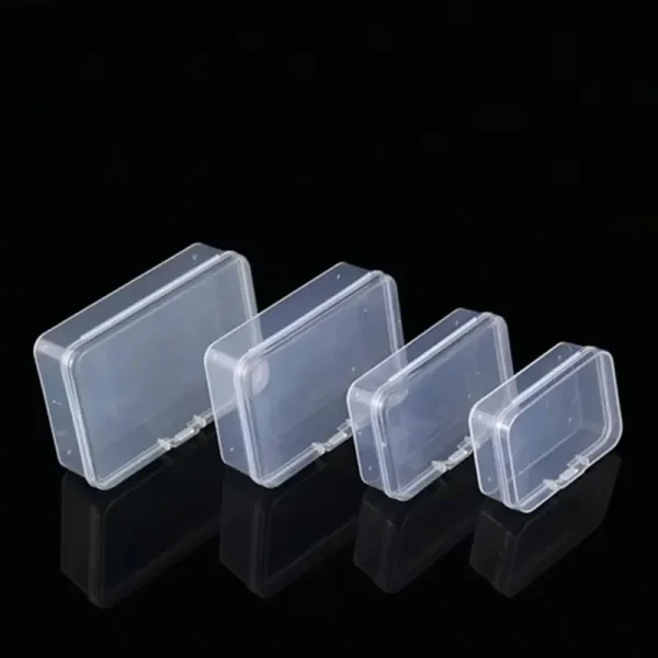 Mini Plastic Rectangular Storage Box Translucent Packing Box Dustproof Durable Strong Jewelry Storage Case Container 4