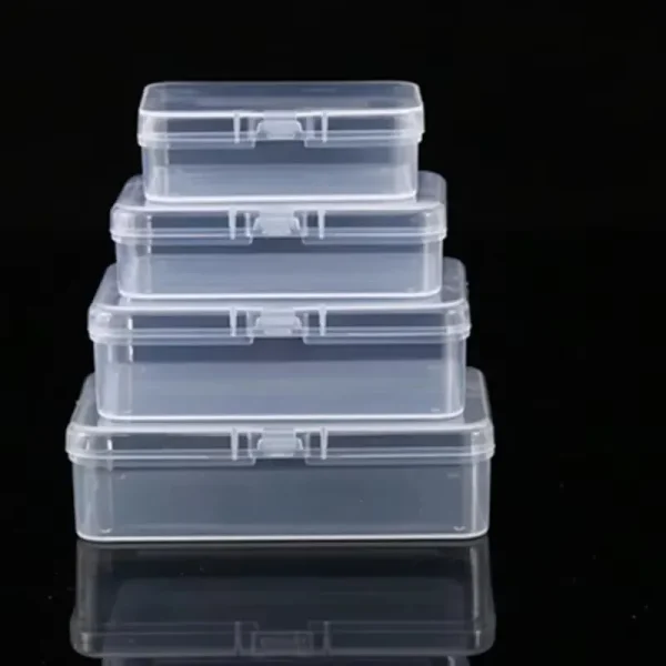 Mini Plastic Rectangular Storage Box Translucent Packing Box Dustproof Durable Strong Jewelry Storage Case Container 6