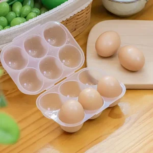 6 Grid Egg Storage Box With Egg Dispenser Transparent Reusable Egg Organizer For Outdoor Camping Picnic Eggs Case 1