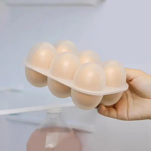 6 Grid Egg Storage Box With Egg Dispenser Transparent Reusable Egg Organizer For Outdoor Camping Picnic Eggs Case 5