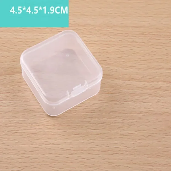 Square PP Plastic Box Rectangular Storage Transparent Flip Cover One-Piece Storage Parts Small Product Jewelry Packaging 4