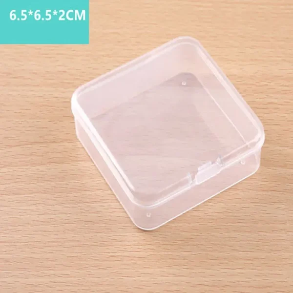 Square PP Plastic Box Rectangular Storage Transparent Flip Cover One-Piece Storage Parts Small Product Jewelry Packaging 5