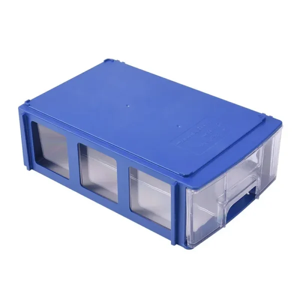WBBOOMING Plastic Small Parts Storage Boxes Rectangle Storage Box Parts Storage Box Container Office Staff Storage Boxes 3