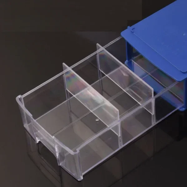 WBBOOMING Plastic Small Parts Storage Boxes Rectangle Storage Box Parts Storage Box Container Office Staff Storage Boxes 4