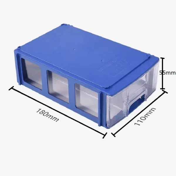 WBBOOMING Plastic Small Parts Storage Boxes Rectangle Storage Box Parts Storage Box Container Office Staff Storage Boxes 6