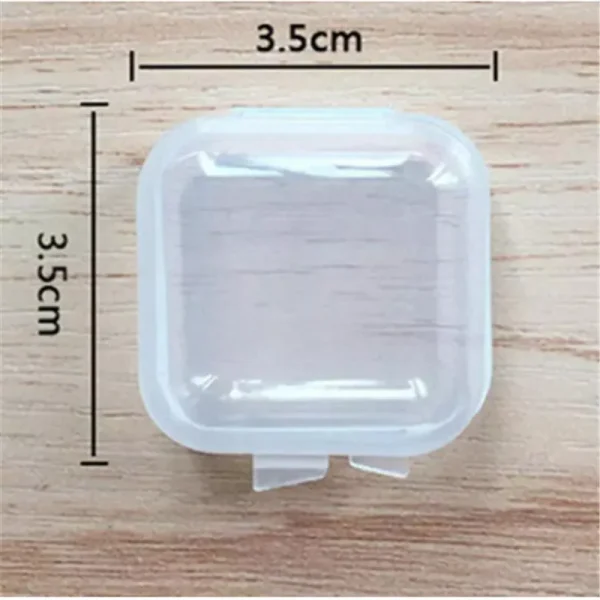5 Pcs Small Boxes Square Transparent Plastic Box Jewelry Storage Case Finishing Container Packaging Storage Box for Earrings 5