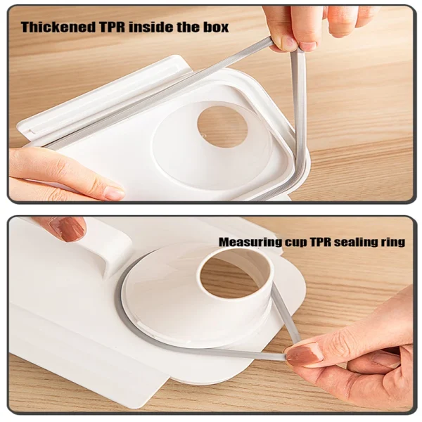 Airtight Laundry Detergent Powder Storage Box Clear Washing Powder Container with Lid and Handle Multipurpose Plastic Cereal Jar 5