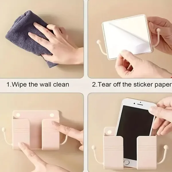 Wall Mounted Organizer Storage Box Remote Control Organizer Air Conditioner Storage Case Mobile Phone Plug Holder Container Home 5