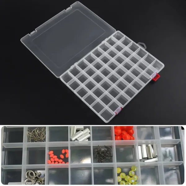 48 Grids Compartment Plastic Storage Box Jewelry Earring Box Bead Screw Container Home Storage Case Display Organizer Container 2