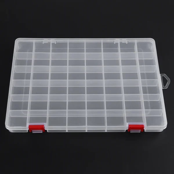 48 Grids Compartment Plastic Storage Box Jewelry Earring Box Bead Screw Container Home Storage Case Display Organizer Container 3
