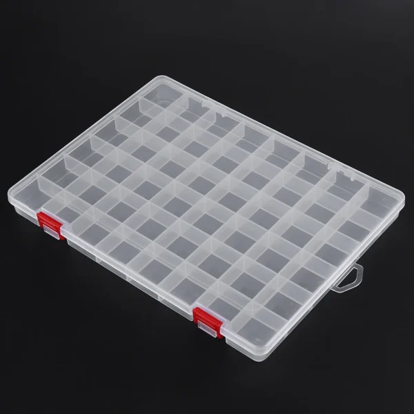 48 Grids Compartment Plastic Storage Box Jewelry Earring Box Bead Screw Container Home Storage Case Display Organizer Container 4