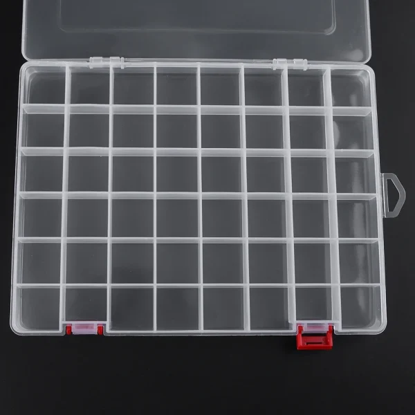 48 Grids Compartment Plastic Storage Box Jewelry Earring Box Bead Screw Container Home Storage Case Display Organizer Container 6