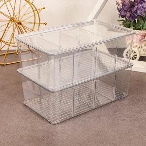 Tea Bag Storage Box Office Multifunctional Storage Box with Lid Acrylic Organizer Coffee Bag Compartment Box 1