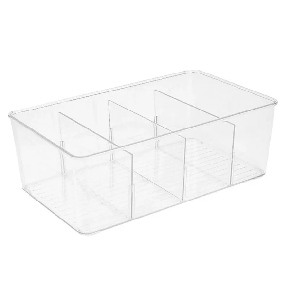 Tea Bag Storage Box Office Multifunctional Storage Box with Lid Acrylic Organizer Coffee Bag Compartment Box 3