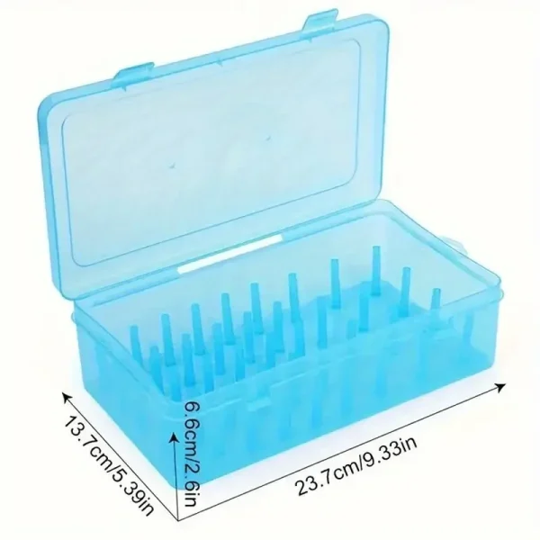42 Axis Sewing Threads Box Bobbins Storage Case Transparent Needle Spool 24 Grids Organizer Household DIY Sewing Accessories 4