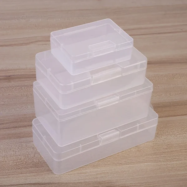 Transparent Rectangular Plastic Storage Box Organizer Stickers Box Desktop Container Washi Tape Stickers Box Art Case Stationery 1