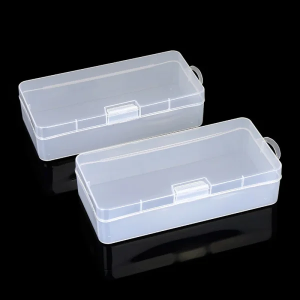 Transparent Rectangular Plastic Storage Box Organizer Stickers Box Desktop Container Washi Tape Stickers Box Art Case Stationery 5