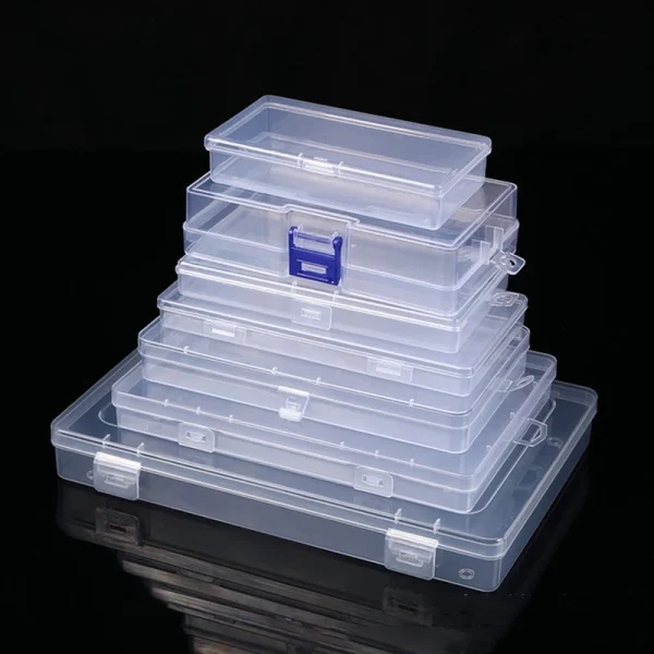 Mini Plastic Box Rectangular Box Translucent Box Packing Box Storage Box Dustproof Solid Strong Jewelry Storage Case Container 2