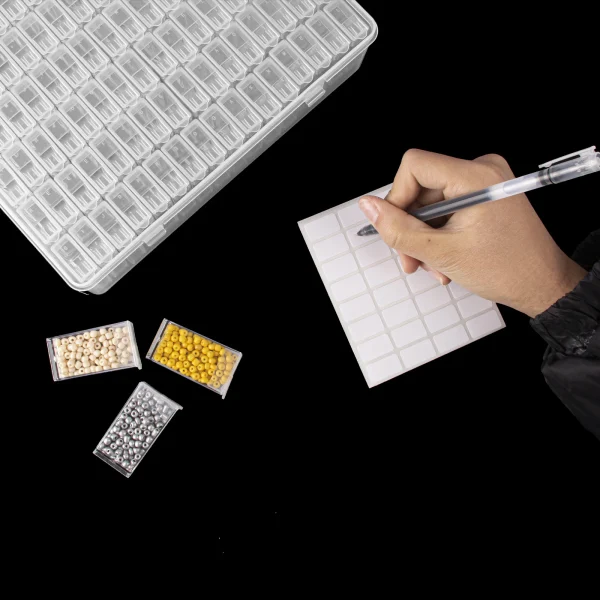 A set of 96 compartments diamond painting storage containers, suitable for storing diamond measuring box DIY craft, capable of s 4