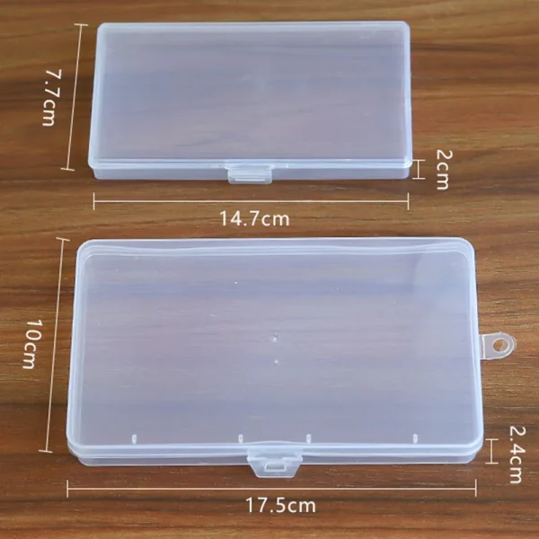New Stationery Stickers Plastic Storage Box Organizer Transparent Desktop Storage Container Plastic Art Tool Case for Craft 2