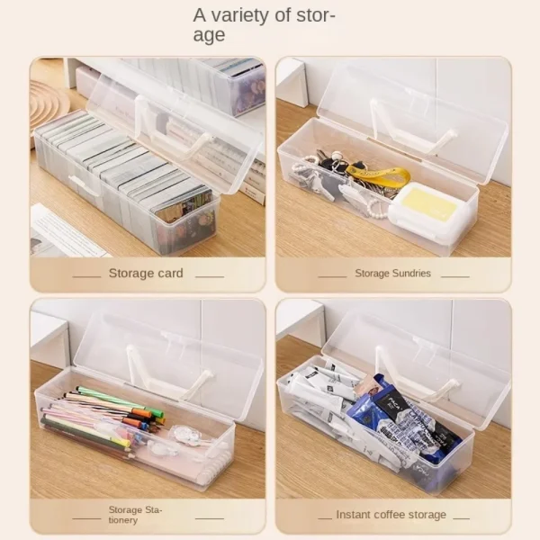 Game Cards Storage Box Football Stars Trading Card Storage Box Plastic Transparent Card Container Portable Game Card Organizer 5