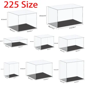 Acrylic Display Case Figures Storage Box Clear Small Assemble Dustproof Showcase for Building blocks ,Toy Dolls,Car Model 1