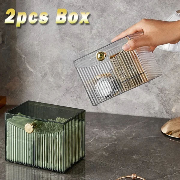 Cotton Pad Storage Box Jewelry Box Cotton Swab Transparent Storage Box Make Up Organizer Lipstick Holder Cosmetics Organizer 1