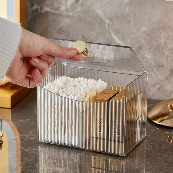 Cotton Pad Storage Box Jewelry Box Cotton Swab Transparent Storage Box Make Up Organizer Lipstick Holder Cosmetics Organizer 3