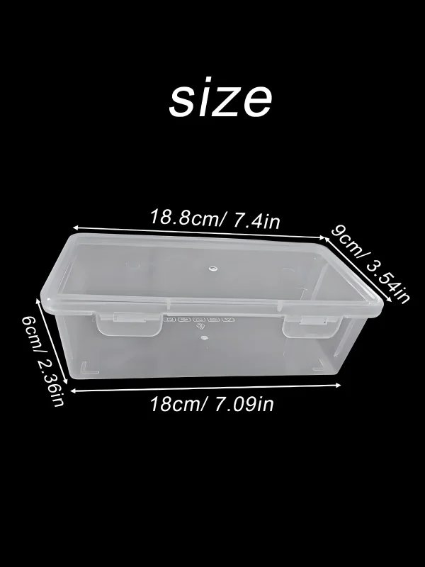 1/2pcs PP Large Capacity Transparent Stationery Storage Box Color Pencil Crayon Stationery Drawer Item Storage Box 6