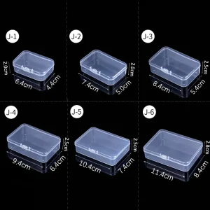 Mini Boxes Rectangle Clear Plastic Jewelry Storage Case Container Packaging Box for Earrings Rings Beads Collecting Small Items 1