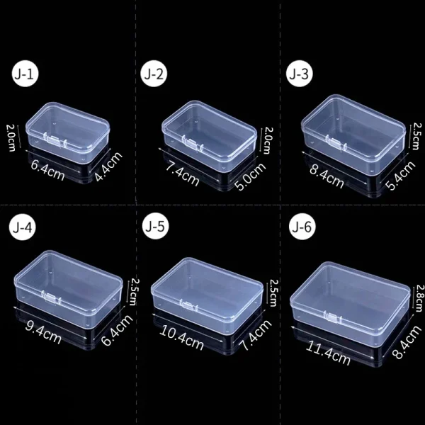 Mini Boxes Rectangle Clear Plastic Jewelry Storage Case Container Packaging Box for Earrings Rings Beads Collecting Small Items 1