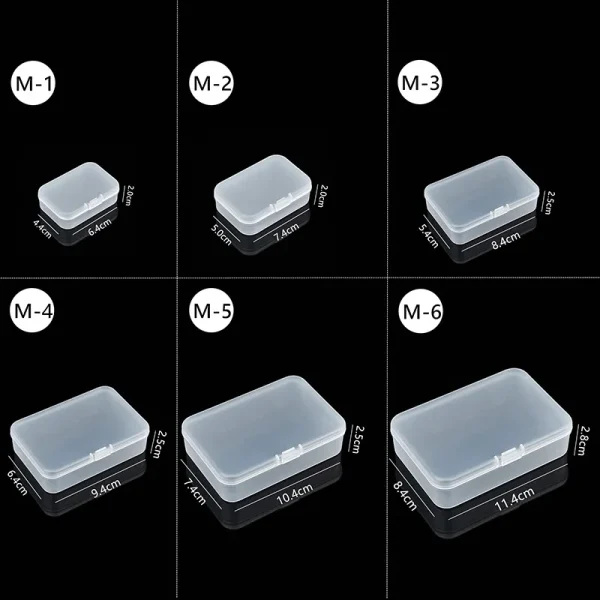 Mini Boxes Rectangle Clear Plastic Jewelry Storage Case Container Packaging Box for Earrings Rings Beads Collecting Small Items 3