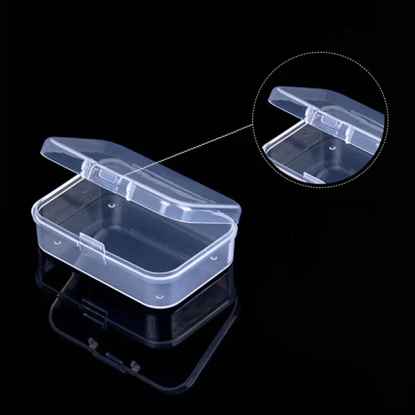 Mini Boxes Rectangle Clear Plastic Jewelry Storage Case Container Packaging Box for Earrings Rings Beads Collecting Small Items 5