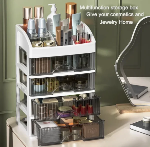 Storage box Multifunctional debris storage box Drawer-style dressing table Office desk Cosmetics multi-layer storage cabinet 1