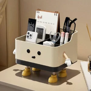 1pc multifunctional desktop storage box, cosmetic organisation shelf countertop storage and display box(with sticker) 1