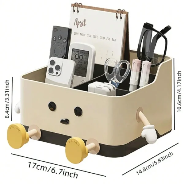 1pc multifunctional desktop storage box, cosmetic organisation shelf countertop storage and display box(with sticker) 2