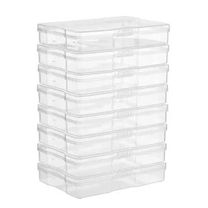 8 Pcs Clear Photo Case 4" x 6" Photo Storage Boxes - Photo Organizer Cases Photo Keeper Picture Storage Containers Box 1