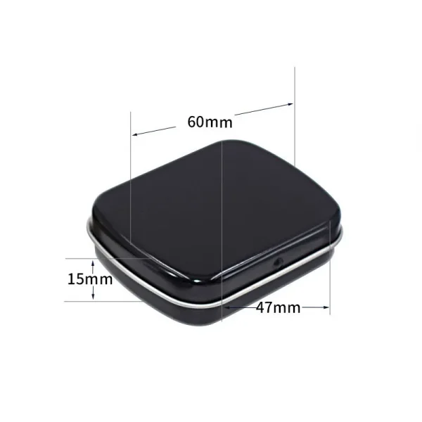 Small Empty Metal Tin Silver Black White Flip Storage Box Case Organizer for Money Coin Candy Key Container Jar Cans 2