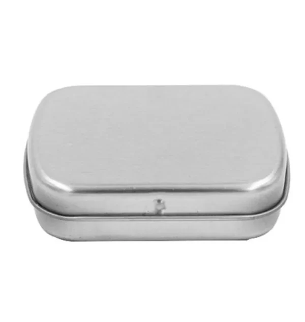 Small Empty Metal Tin Silver Black White Flip Storage Box Case Organizer for Money Coin Candy Key Container Jar Cans 5