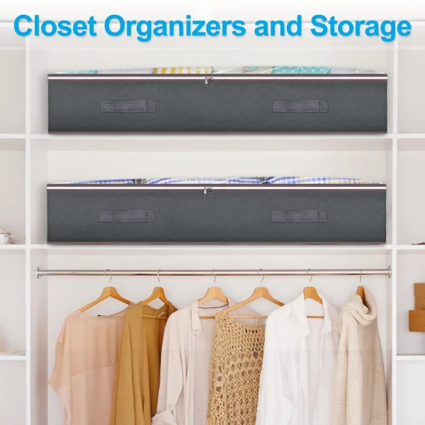 Foldable Under Bed Storage Containers with Clear Window Underbed Toy Organizers and Clothing Storage Bags Closet Storage Bins 5
