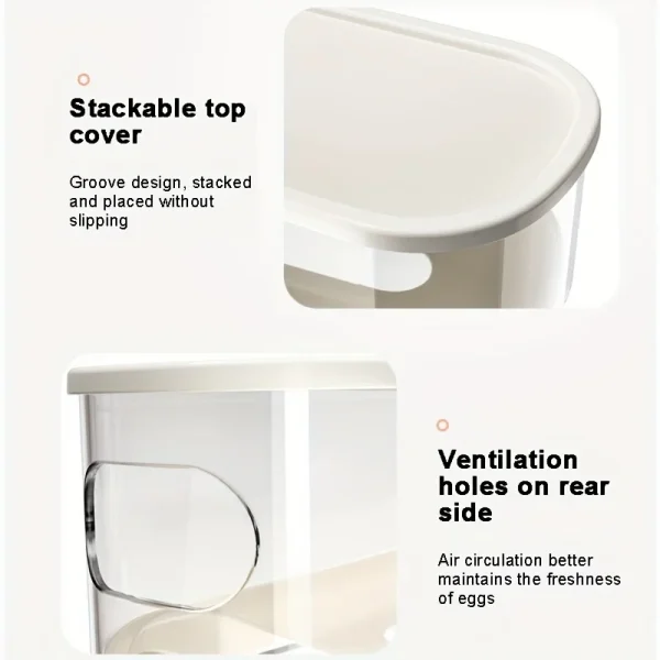 Refrigerator Egg Storage Box Automatic Scrolling Egg Holder Household Large Capacity Kitchen Dedicated Roll Off Egg Storage Rack 3