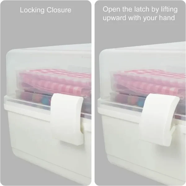2/3 Layers Large Capacity Storage Box Foldable Multifunctional Plastic Portable Makeup Hairpin Organizer Nail Art Jewelry Box 2