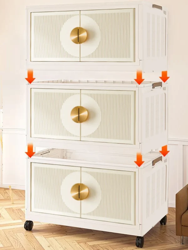 Multi-specification Large Capacity Storage Cabinet Multifunction Foldable Closet Organizer Sundries Cabinet 5