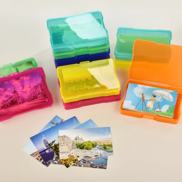 8 Pcs Colourful Photo Case 4" x 6" Photo Storage Boxes - Photo Organizer Cases Photo Keeper Picture Storage Containers Box 2