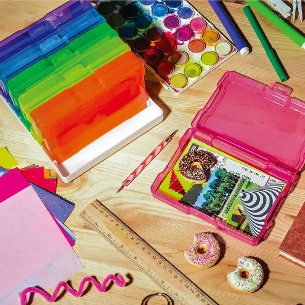 8 Pcs Colourful Photo Case 4" x 6" Photo Storage Boxes - Photo Organizer Cases Photo Keeper Picture Storage Containers Box 4