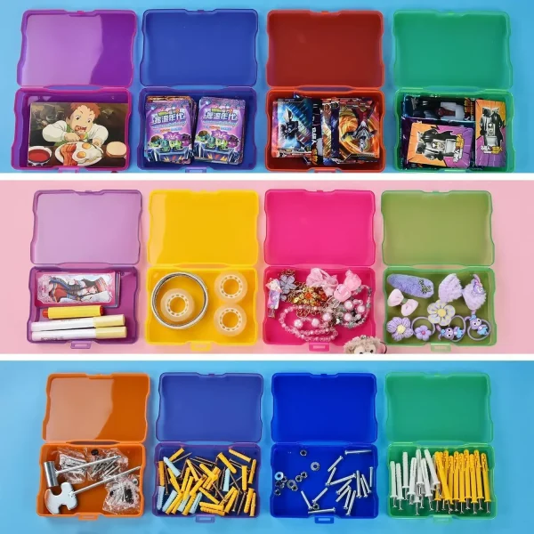 8 Pcs Colourful Photo Case 4" x 6" Photo Storage Boxes - Photo Organizer Cases Photo Keeper Picture Storage Containers Box 6