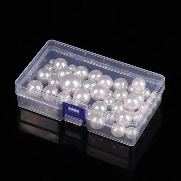 5pcs Transparent Lockable Empty Box, Rectangular Plastic Storage Box, PP Packaging Parts Box, Stationery Storage Box With Lid 5