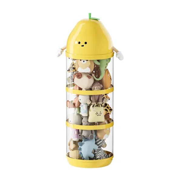 Large Capacity Storage Bucket Transparent Large Children's Toy Storage Box Plush Toy Debris Storage Tube HomeSupplies 4