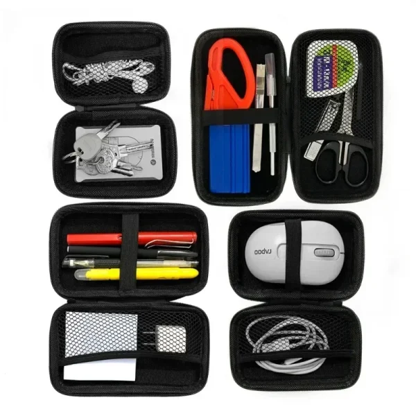 EVA Multifunctional Hard Drive Storage Box, Data Cable, Headphone Storage Box, Square Zipper Bag, Charger Packaging Box 3
