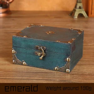 1 vintage treasure chest storage box, wooden jewelry box, small treasure box for hiding 1